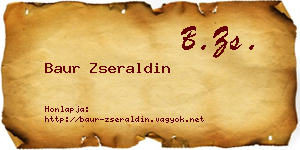Baur Zseraldin névjegykártya